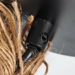 Lampes En Tissu-hofstein Suspension Makondo Brun, Noir, 1 lumière