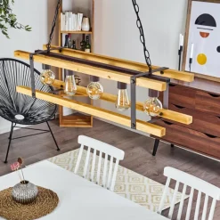 Lampes Vintages & Rétros-hofstein Suspension Maladera Rouille, 5 lumières