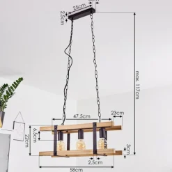 Luminaires Scandinaves-hofstein Suspension Maladera Rouille, 3 lumières