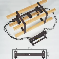 Luminaires Scandinaves-hofstein Suspension Maladera Rouille, 3 lumières