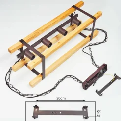 Lampes Industrielles-hofstein Suspension Maladera Rouille, 4 lumières