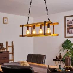 Lampes Industrielles-hofstein Suspension Maladera Rouille, 4 lumières