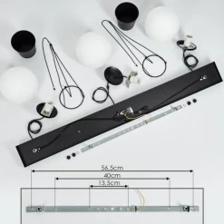 hofstein Suspension Malhadancha Noir, 3 lumières