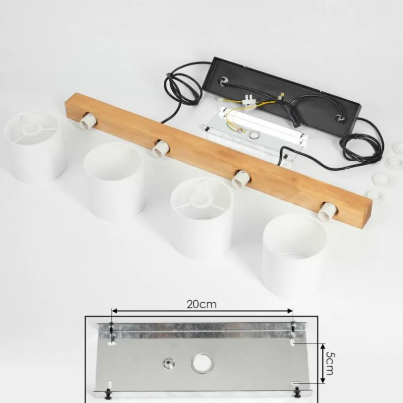 Lampes En Tissu-hofstein Suspension Malimea Écru, Noir, 4 lumières