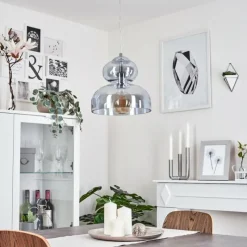 Suspension Verre Fumé-hofstein Suspension Malvaglia Chrome, 1 lumière