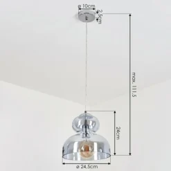 Suspension Verre Fumé-hofstein Suspension Malvaglia Chrome, 1 lumière