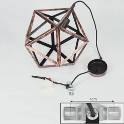 Lampes Vintages & Rétros-hofstein Suspension Mamonal Cuivre, Noir, 1 lumière