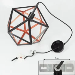 hofstein Suspension Mamonal Noir, 1 lumière