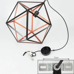 Lampes Industrielles-hofstein Suspension Mamonal Noir, 1 lumière