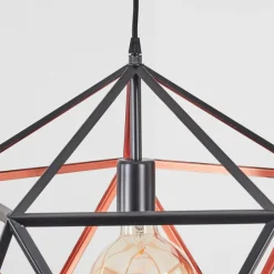 Lampes Industrielles-hofstein Suspension Mamonal Noir, 1 lumière