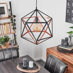 Lampes Industrielles-hofstein Suspension Mamonal Noir, 1 lumière