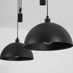 hofstein Suspension Manacales Noir, 2 lumières