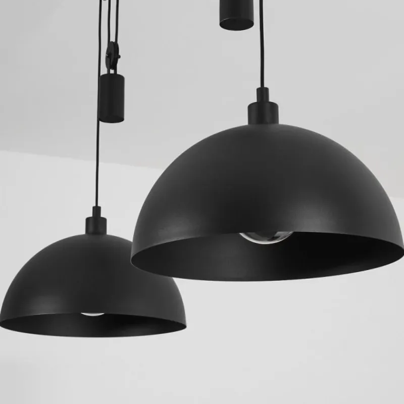 hofstein Suspension Manacales Noir, 2 lumières