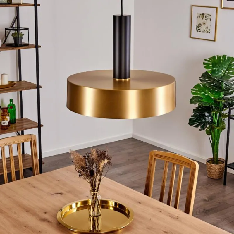 Lampes Dorées-hofstein Suspension Manaus Noir, 1 lumière