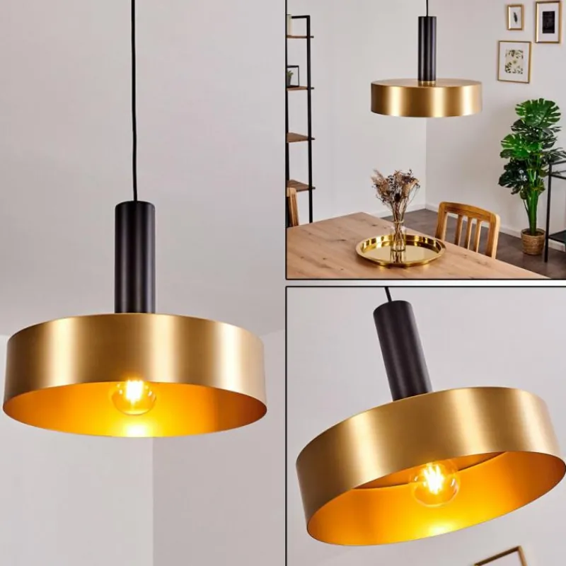 Lampes Dorées-hofstein Suspension Manaus Noir, 1 lumière