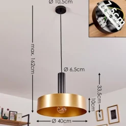 Lampes Dorées-hofstein Suspension Manaus Noir, 1 lumière