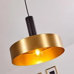 Lampes Dorées-hofstein Suspension Manaus Noir, 1 lumière