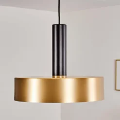 Lampes Dorées-hofstein Suspension Manaus Noir, 1 lumière