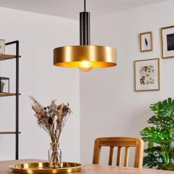 Lampes Dorées-hofstein Suspension Manaus Noir, 1 lumière