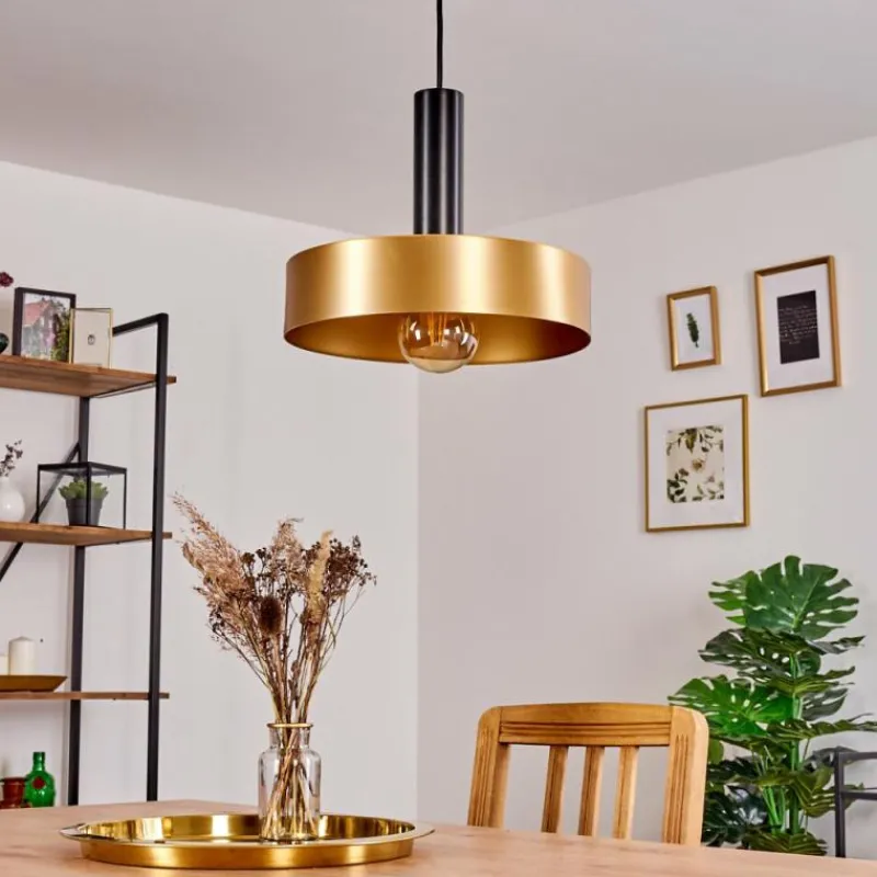 Lampes Dorées-hofstein Suspension Manaus Noir, 1 lumière