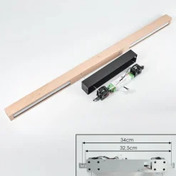 Luminaires Scandinaves-hofstein Suspension Mansupa LED Noir, 3 lumières