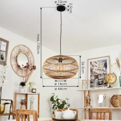 Style Boho-Chic-hofstein Suspension Manteau Écru, 1 lumière