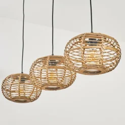 Style Boho-Chic-hofstein Suspension Manteau Écru, 3 lumières
