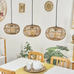 Style Boho-Chic-hofstein Suspension Manteau Écru, 3 lumières