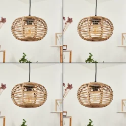 Style Boho-Chic-hofstein Suspension Manteau Écru, 3 lumières
