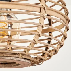 Style Boho-Chic-hofstein Suspension Manteau Écru, 3 lumières