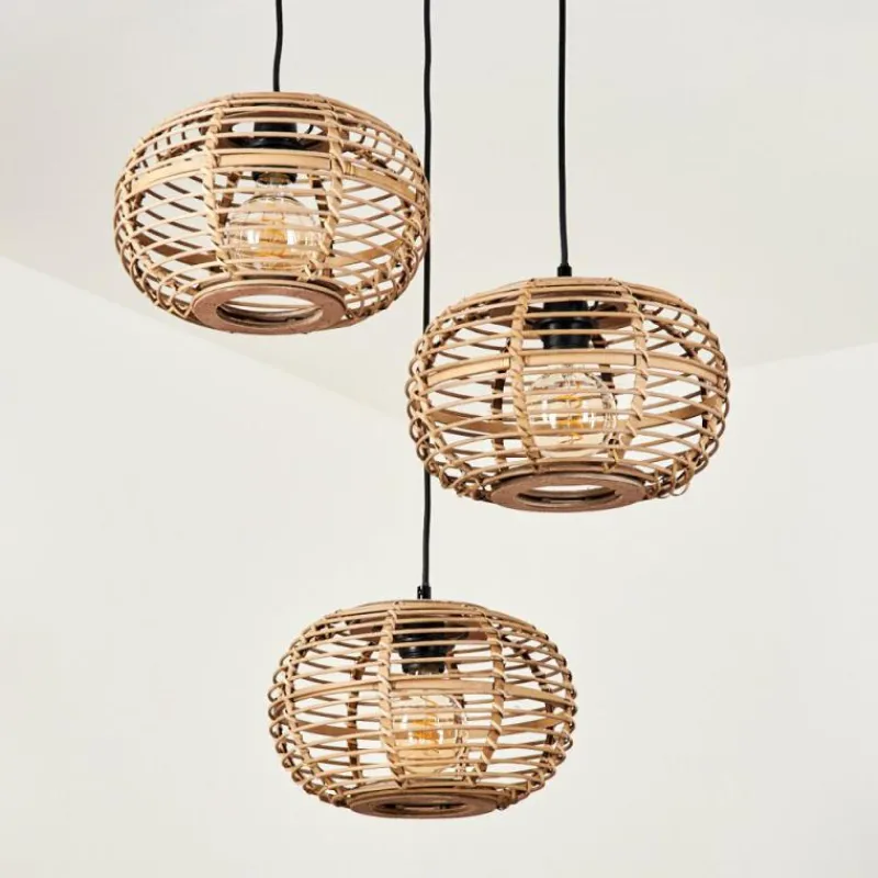 Style Boho-Chic-hofstein Suspension Manteau Écru, 3 lumières