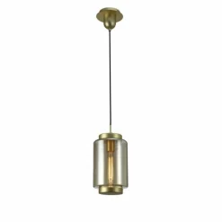 Suspension Verre Fumé-Luminaires Mantra Suspension Mantra JARRAS Bronze, 1 lumière