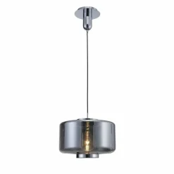 Suspension Verre Fumé-Luminaires Mantra Suspension Mantra JARRAS Chrome, 1 lumière