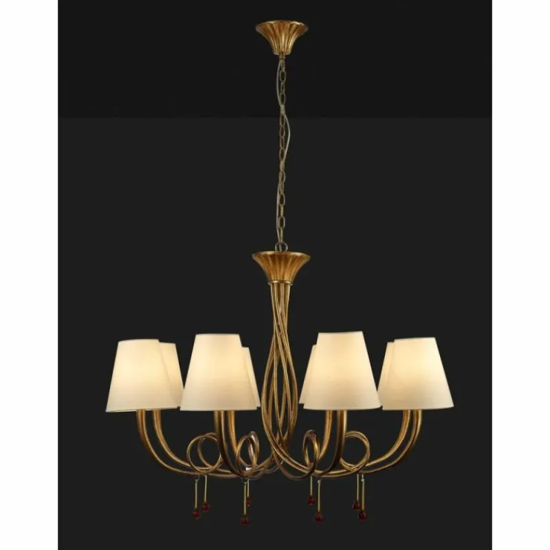 Lampes En Tissu-Luminaires Mantra Suspension Mantra PAOLA Or, 8 lumières