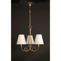 Luminaires Mantra Suspension Mantra PAOLA Or, 3 lumières