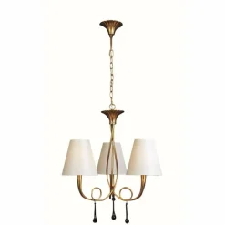 Luminaires Mantra Suspension Mantra PAOLA Or, 3 lumières