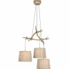 Lampes En Tissu-Luminaires Mantra Suspension Mantra SABINA Brun, 3 lumières