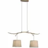 Lampes En Tissu-Luminaires Mantra Suspension Mantra SABINA Brun, 2 lumières