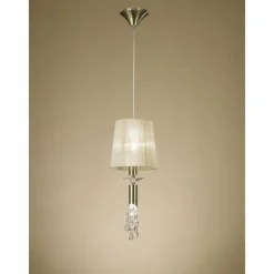 Lampes En Tissu-Luminaires Mantra Suspension Mantra TIFFANY Brun, 1 lumière