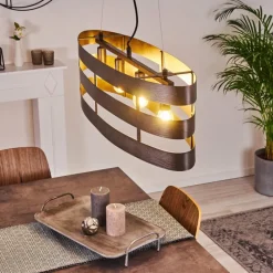 hofstein Suspension Maracoa Noir, 4 lumières