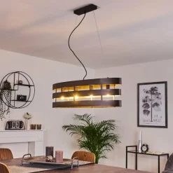 hofstein Suspension Maracoa Noir, 4 lumières