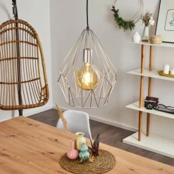 Luminaires Orientaux-hofstein Suspension Marang Argenté, 1 lumière