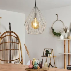 Luminaires Orientaux-hofstein Suspension Marang Argenté, 1 lumière