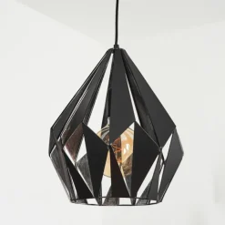 Luminaires Orientaux-hofstein Suspension Marang Noir, Argenté, 1 lumière