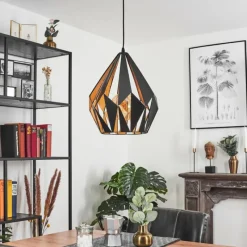 Luminaires Orientaux-hofstein Suspension Marang Noir, Argenté, 1 lumière