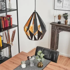 Luminaires Orientaux-hofstein Suspension Marang Noir, Argenté, 1 lumière