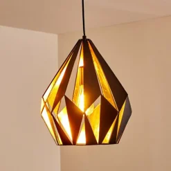 Luminaires Orientaux-hofstein Suspension Marang Noir doré, 1 lumière