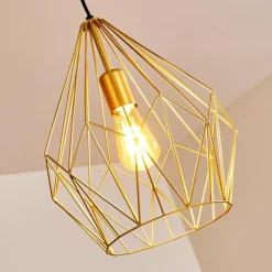 Luminaires Orientaux-hofstein Suspension Marang Or, 1 lumière