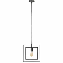 Lampes Vintages & Rétros-hofstein Suspension Marcon Gris, 1 lumière
