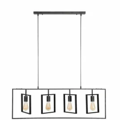 Lampes Vintages & Rétros-hofstein Suspension Marcon  Gris, 4 lumières